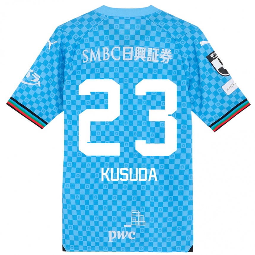 Hombre Fútbol Camiseta Haruki Kusuda #23 Azul Celeste 1ª Equipación 2024/25 Perú