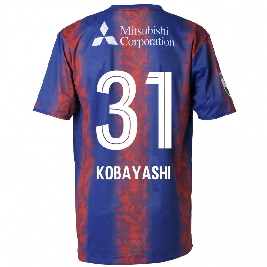 Hombre Fútbol Camiseta Masataka Kobayashi #31 Azul Rojo 1ª Equipación 2024/25 Perú