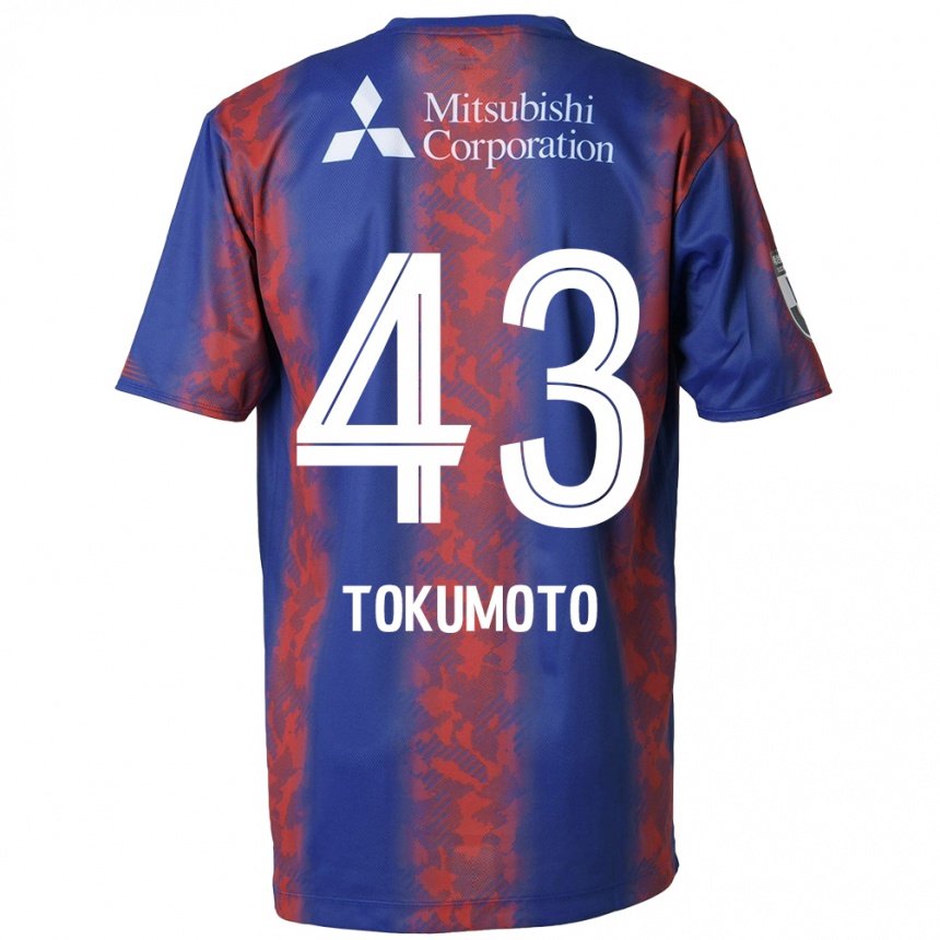 Hombre Fútbol Camiseta Shuhei Tokumoto #43 Azul Rojo 1ª Equipación 2024/25 Perú