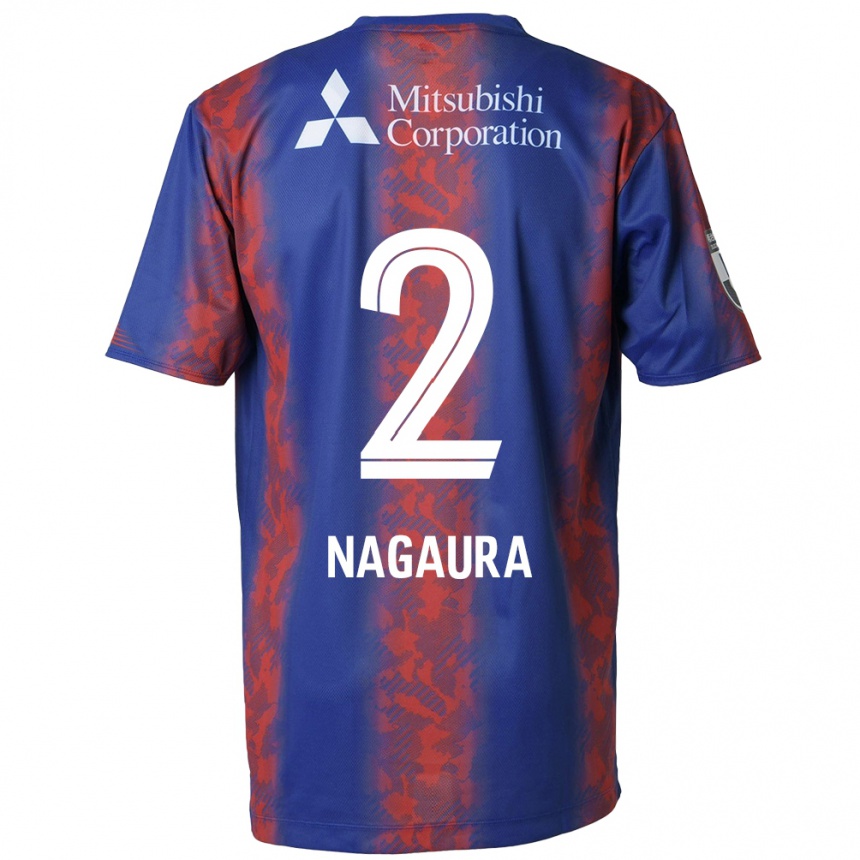 Hombre Fútbol Camiseta Koshi Nagaura #2 Azul Rojo 1ª Equipación 2024/25 Perú