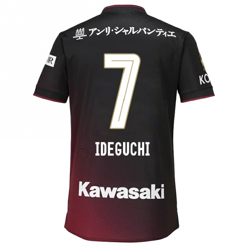 Hombre Fútbol Camiseta Yosuke Ideguchi #7 Negro Rojo 1ª Equipación 2024/25 Perú