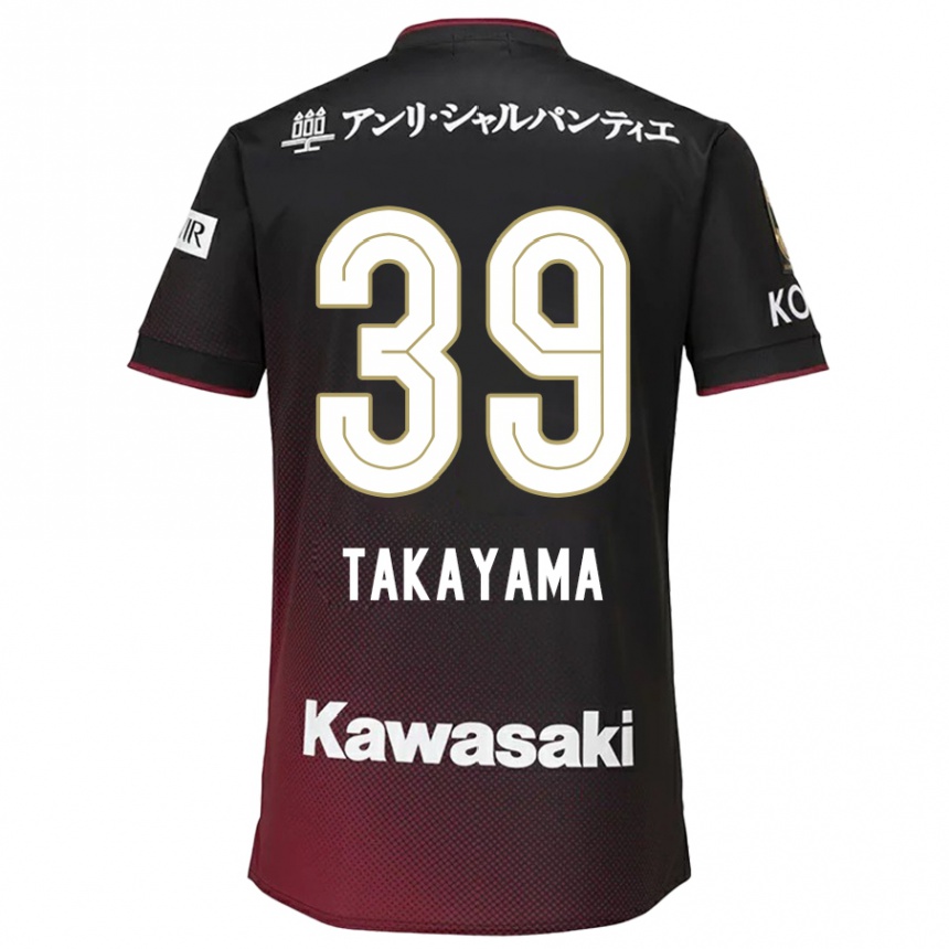 Hombre Fútbol Camiseta Shioki Takayama #39 Negro Rojo 1ª Equipación 2024/25 Perú