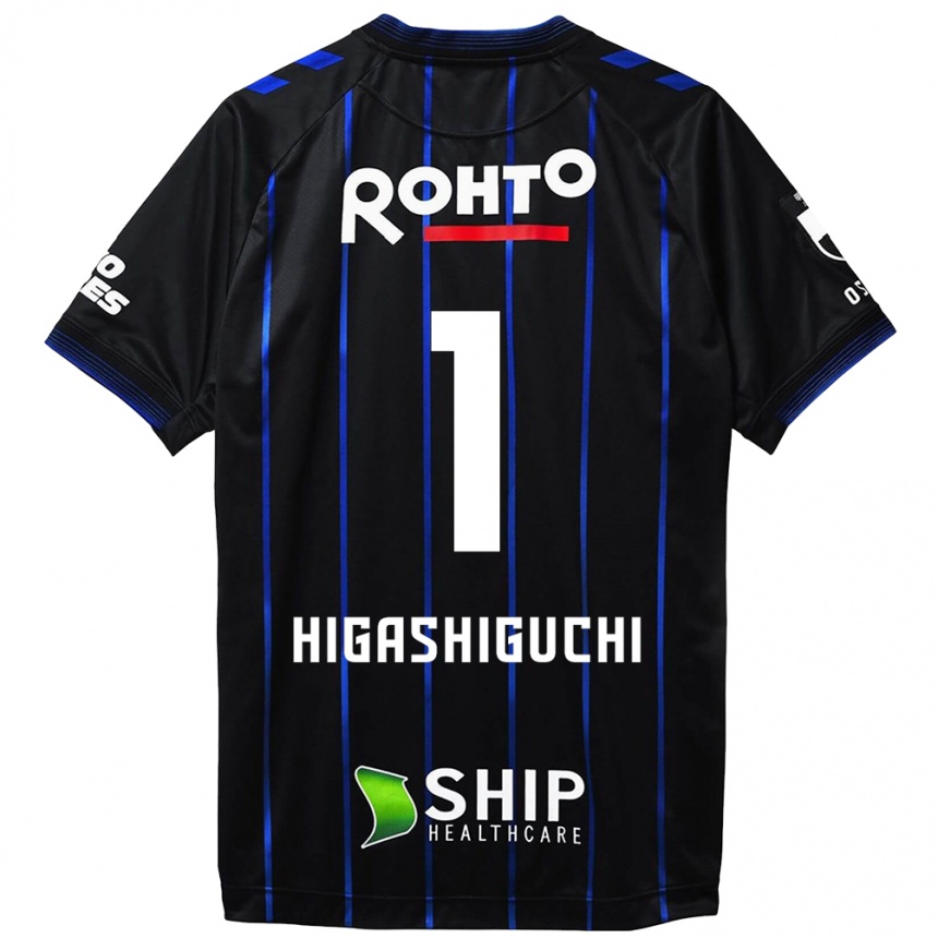 Hombre Fútbol Camiseta Masaaki Higashiguchi #1 Azul Negro 1ª Equipación 2024/25 Perú