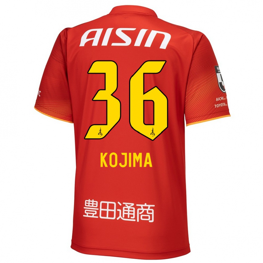 Hombre Fútbol Camiseta Aoto Kojima #36 Rojo Blanco Amarillo 1ª Equipación 2024/25 Perú