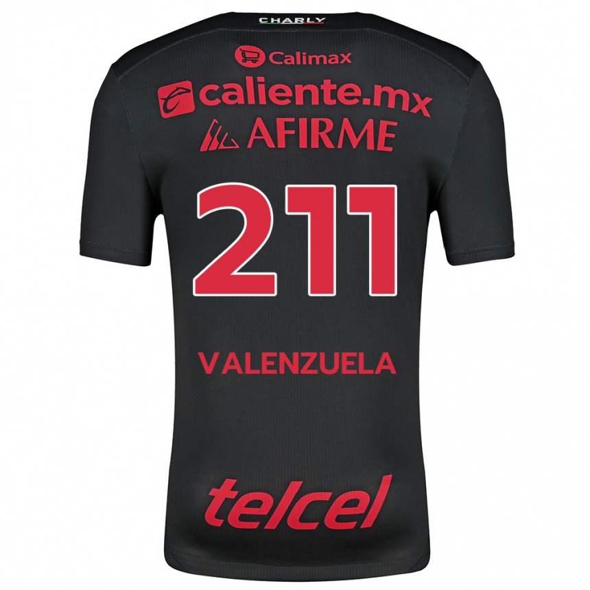 Hombre Fútbol Camiseta Aldieri Valenzuela #211 Negro Rojo 1ª Equipación 2024/25 Perú