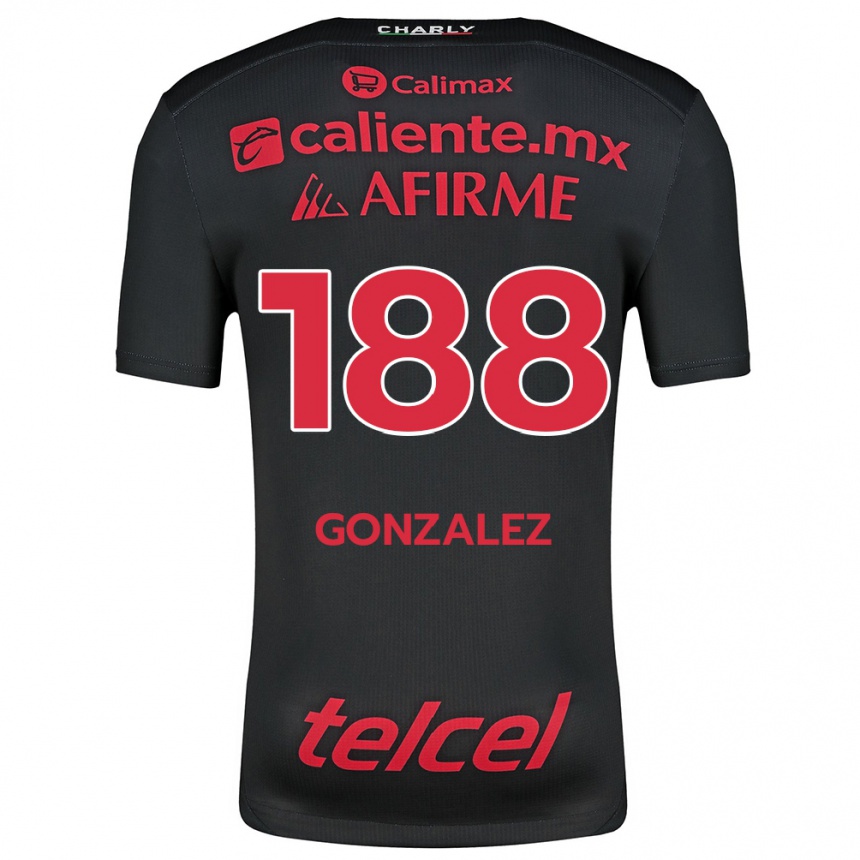 Hombre Fútbol Camiseta Jorge González #188 Negro Rojo 1ª Equipación 2024/25 Perú