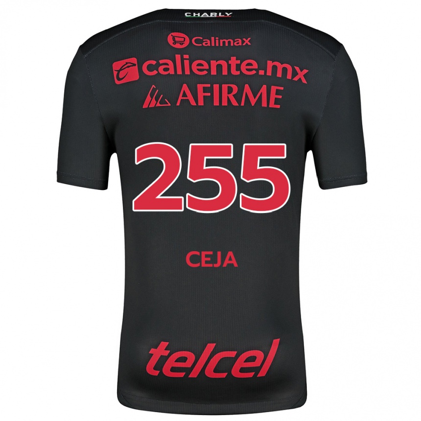 Hombre Fútbol Camiseta Julio Ceja #255 Negro Rojo 1ª Equipación 2024/25 Perú