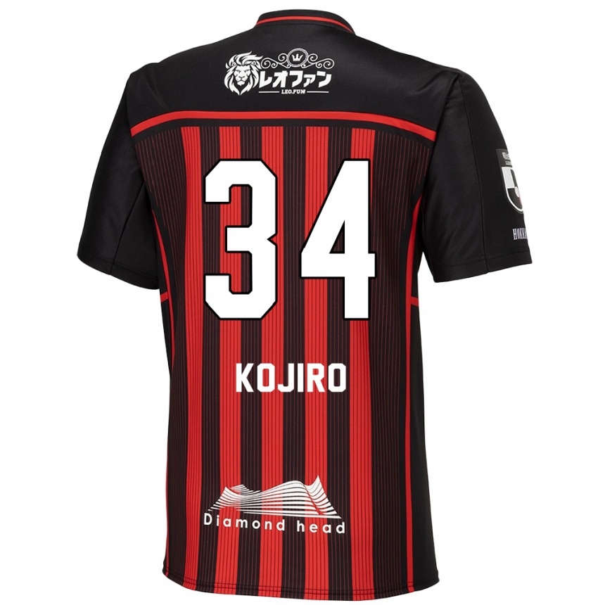 Hombre Fútbol Camiseta Kojiro Nakano #34 Negro Rojo 1ª Equipación 2024/25 Perú