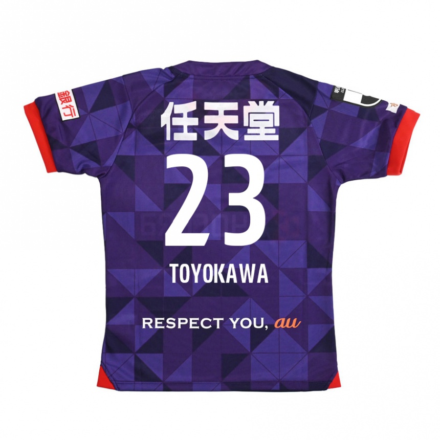 Hombre Fútbol Camiseta Yuta Toyokawa #23 Púrpura Blanco 1ª Equipación 2024/25 Perú