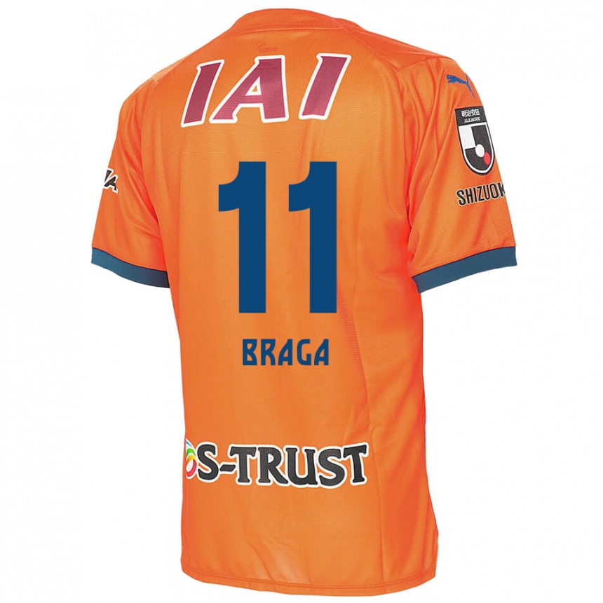 Hombre Fútbol Camiseta Lucas Braga #11 Naranja Azul 1ª Equipación 2024/25 Perú