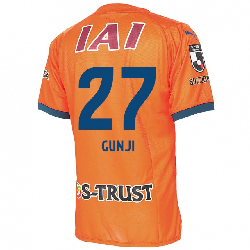 Hombre Fútbol Camiseta Riku Gunji #27 Naranja Azul 1ª Equipación 2024/25 Perú