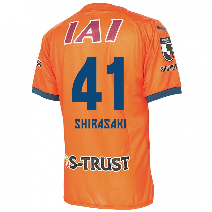 Hombre Fútbol Camiseta Ryohei Shirasaki #41 Naranja Azul 1ª Equipación 2024/25 Perú