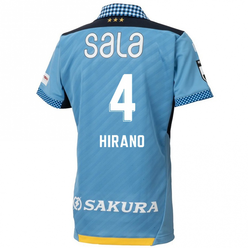 Hombre Fútbol Camiseta Rion Hirano #4 Azul Negro 1ª Equipación 2024/25 Perú