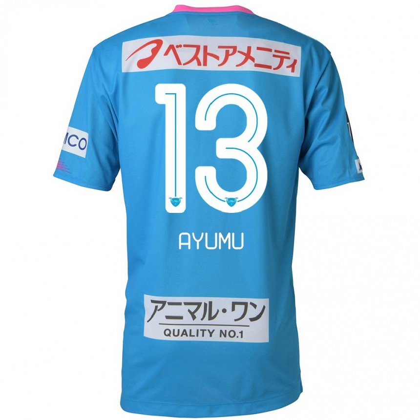 Hombre Fútbol Camiseta Ayumu Yokoyama #13 Azul Rosado 1ª Equipación 2024/25 Perú