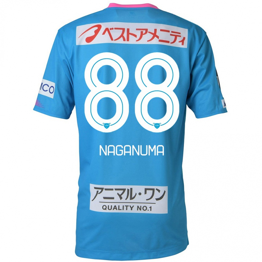 Hombre Fútbol Camiseta Yoichi Naganuma #88 Azul Rosado 1ª Equipación 2024/25 Perú