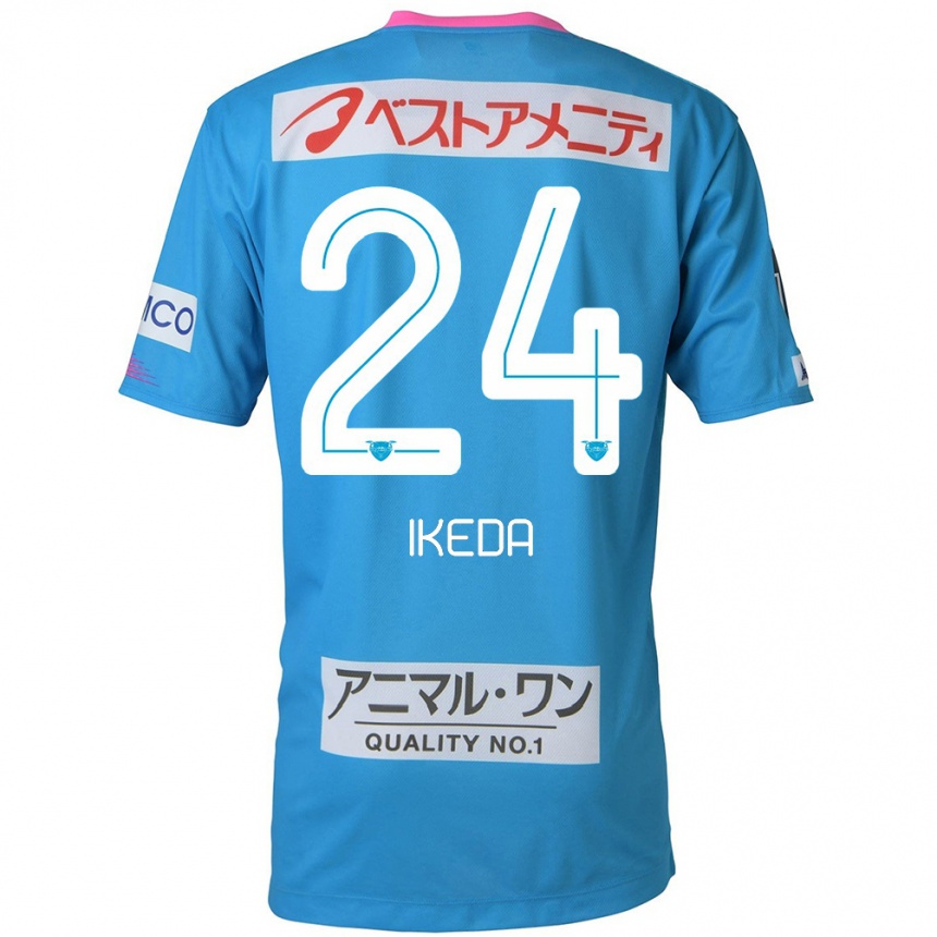 Hombre Fútbol Camiseta Tokia Ikeda #24 Azul Rosado 1ª Equipación 2024/25 Perú