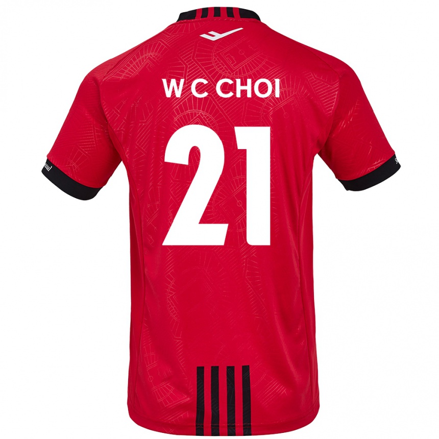 Hombre Fútbol Camiseta Cheol-Won Choi #21 Negro Rojo 1ª Equipación 2024/25 Perú