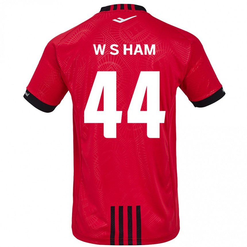 Hombre Fútbol Camiseta Sun-Woo Ham #44 Negro Rojo 1ª Equipación 2024/25 Perú