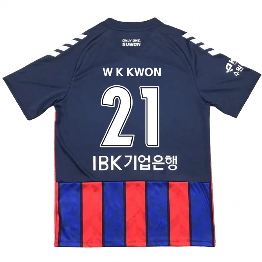 Hombre Fútbol Camiseta Kyung-Won Kwon #21 Azul Rojo 1ª Equipación 2024/25 Perú