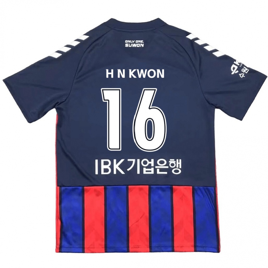 Hombre Fútbol Camiseta Nam-Hoon Kwon #16 Azul Rojo 1ª Equipación 2024/25 Perú