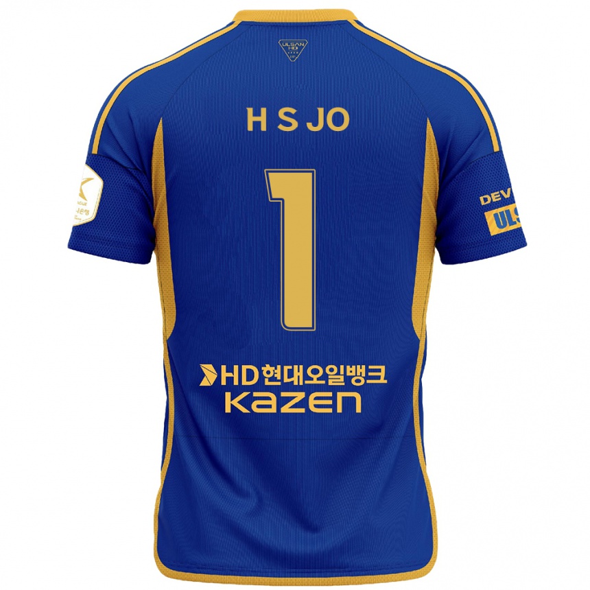 Hombre Fútbol Camiseta Su-Hyeok Jo #1 Azul Amarillo 1ª Equipación 2024/25 Perú