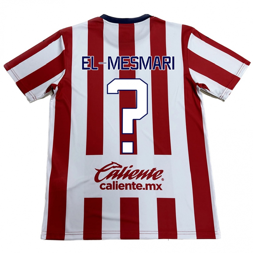 Hombre Fútbol Camiseta Bruce El-Mesmari #0 Rojo Blanco 1ª Equipación 2024/25 Perú