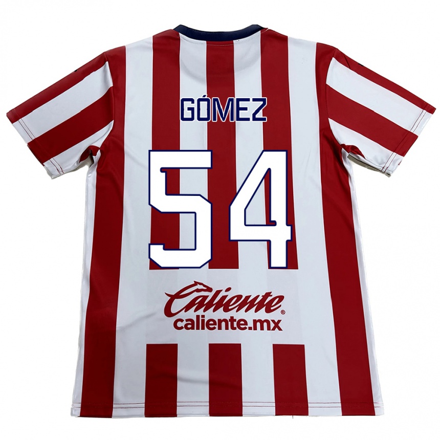 Hombre Fútbol Camiseta Miguel Gómez #54 Rojo Blanco 1ª Equipación 2024/25 Perú