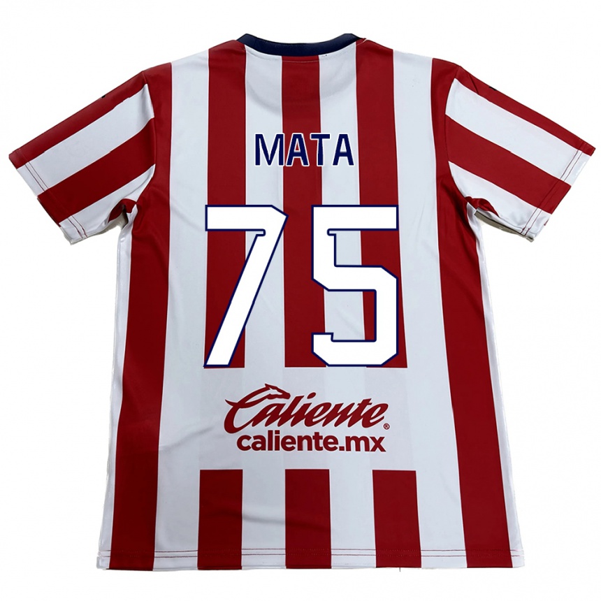 Hombre Fútbol Camiseta Hugo Mata #75 Rojo Blanco 1ª Equipación 2024/25 Perú