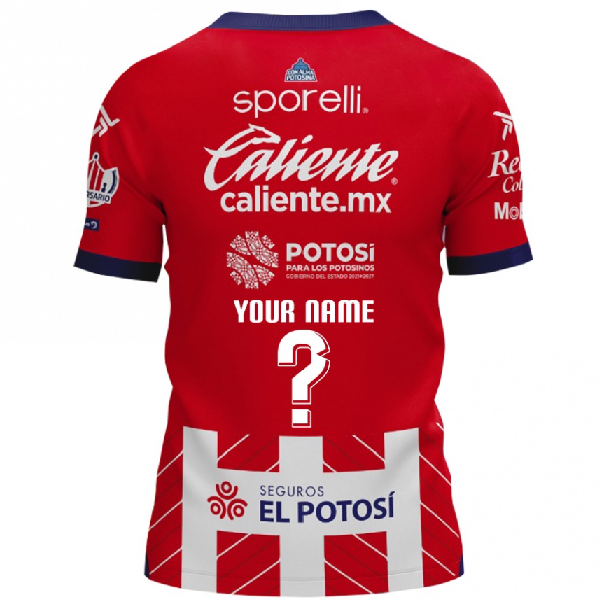 Hombre Fútbol Camiseta Su Nombre #0 Rojo Blanco 1ª Equipación 2024/25 Perú