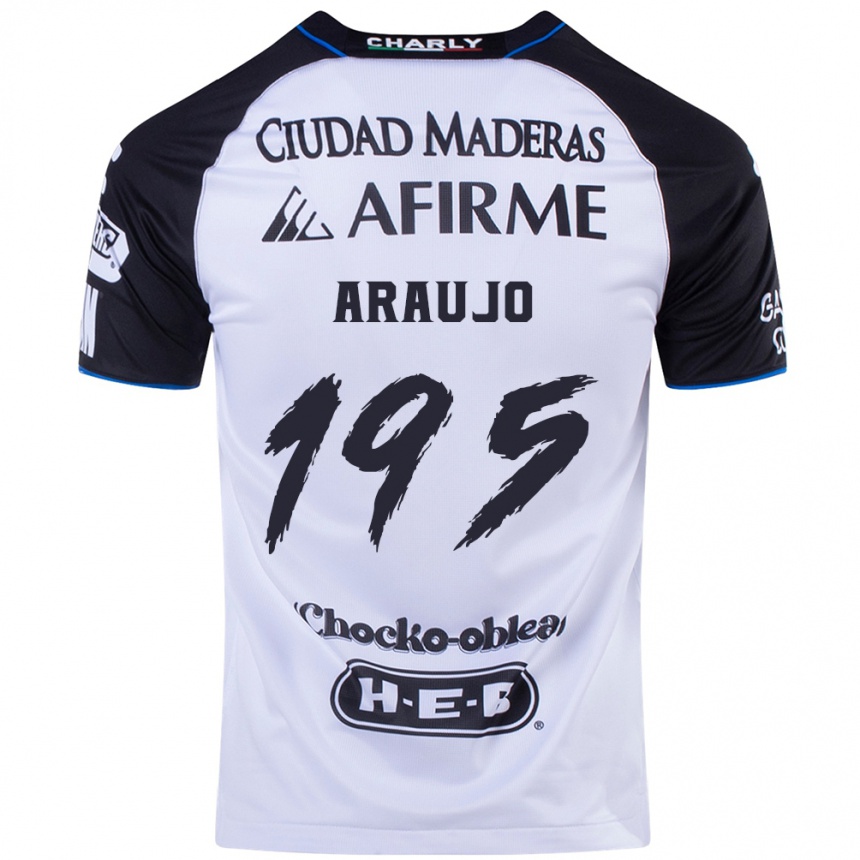 Hombre Fútbol Camiseta Diego Araujo #195 Azul Negro 1ª Equipación 2024/25 Perú