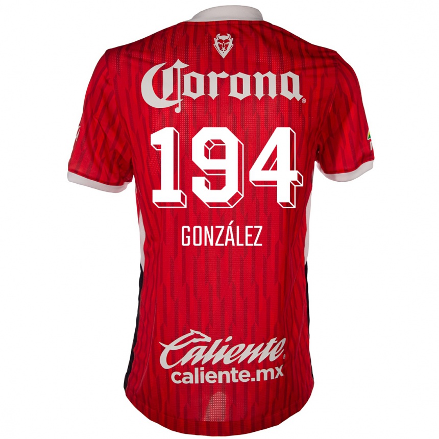 Hombre Fútbol Camiseta Cristopher González #194 Rojo Blanco 1ª Equipación 2024/25 Perú