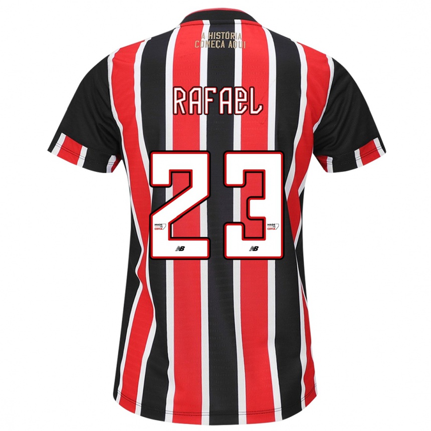 Hombre Fútbol Camiseta Rafael #23 Negro Rojo Blanco 2ª Equipación 2024/25 Perú