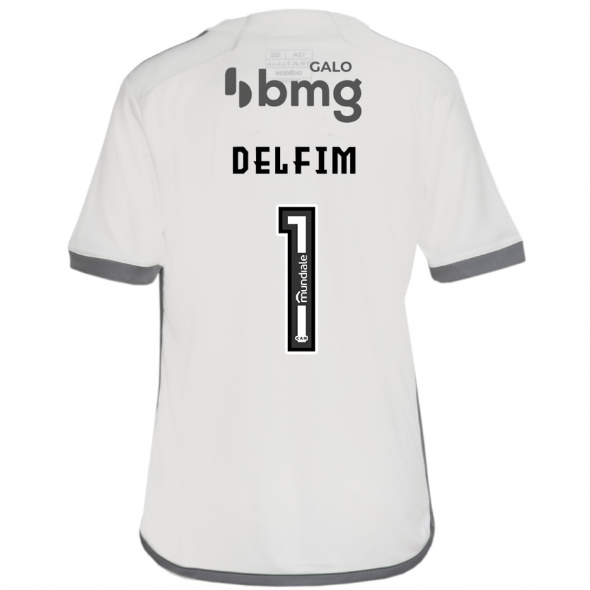 Hombre Fútbol Camiseta Gabriel Delfim #1 Blanquecino 2ª Equipación 2024/25 Perú