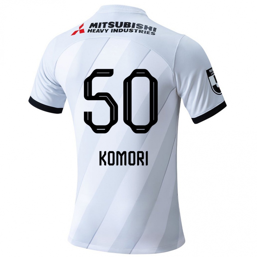 Hombre Fútbol Camiseta Haruki Komori #50 Gris Blanco 2ª Equipación 2024/25 Perú