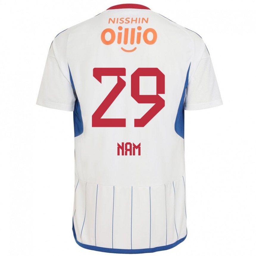 Hombre Fútbol Camiseta Tae-Hee Nam #29 Blanco Azul Rojo 2ª Equipación 2024/25 Perú