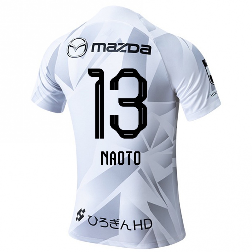 Hombre Fútbol Camiseta Naoto Arai #13 Blanco Gris Negro 2ª Equipación 2024/25 Perú