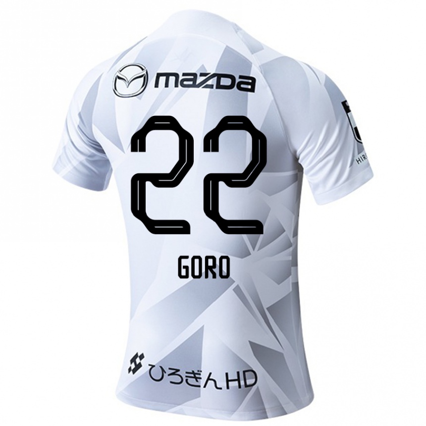 Hombre Fútbol Camiseta Goro Kawanami #22 Blanco Gris Negro 2ª Equipación 2024/25 Perú