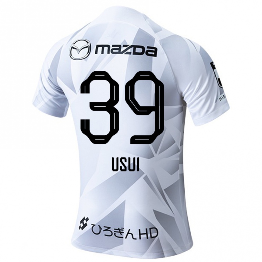 Hombre Fútbol Camiseta Haruto Usui #39 Blanco Gris Negro 2ª Equipación 2024/25 Perú