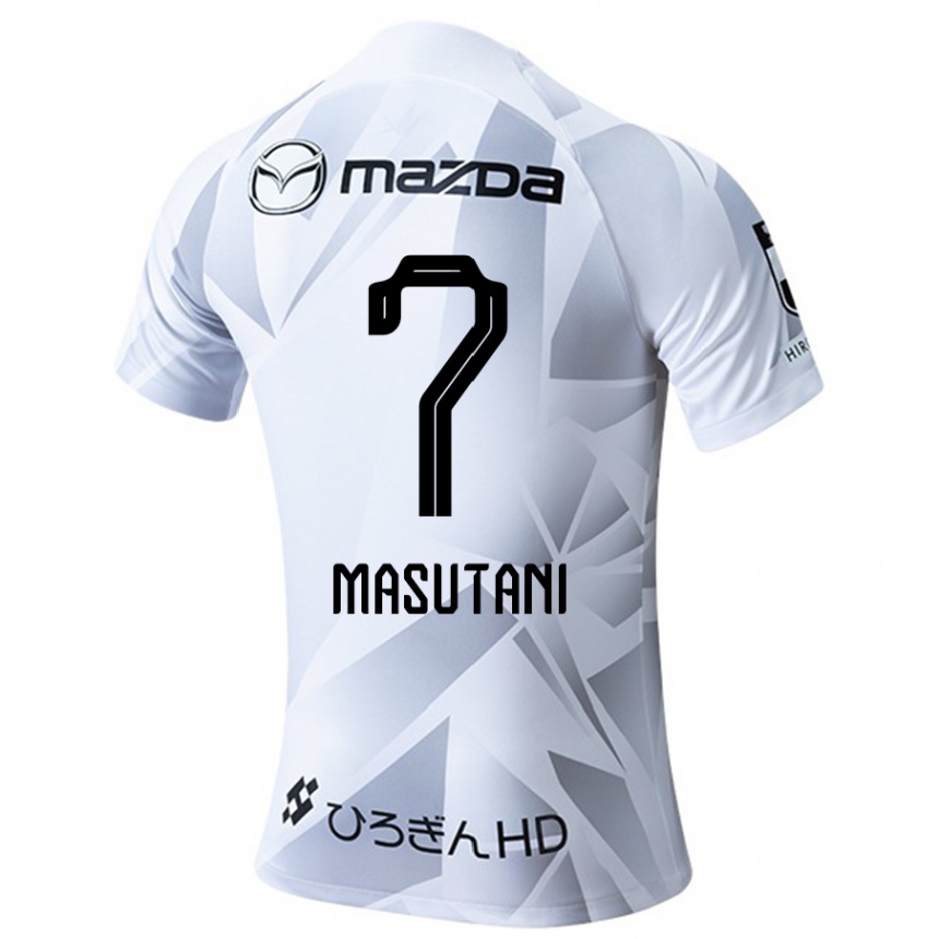 Hombre Fútbol Camiseta Ayuki Masutani #7 Blanco Gris Negro 2ª Equipación 2024/25 Perú