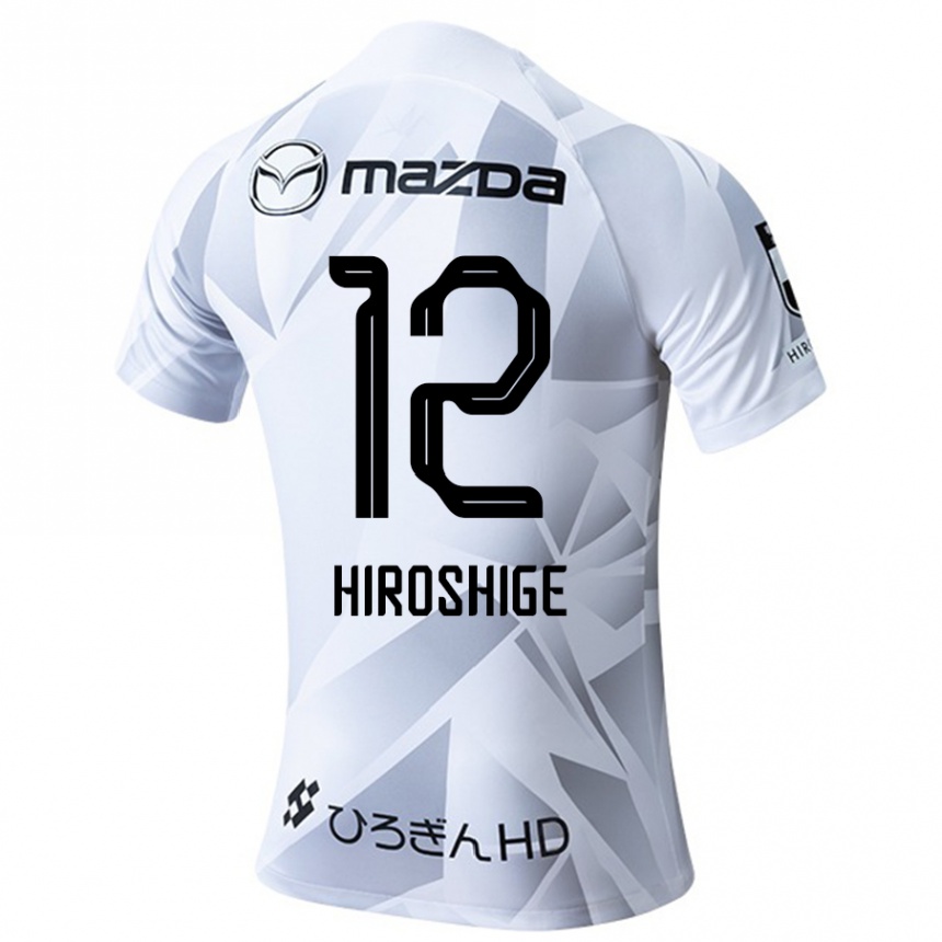 Hombre Fútbol Camiseta Soma Hiroshige #12 Blanco Gris Negro 2ª Equipación 2024/25 Perú