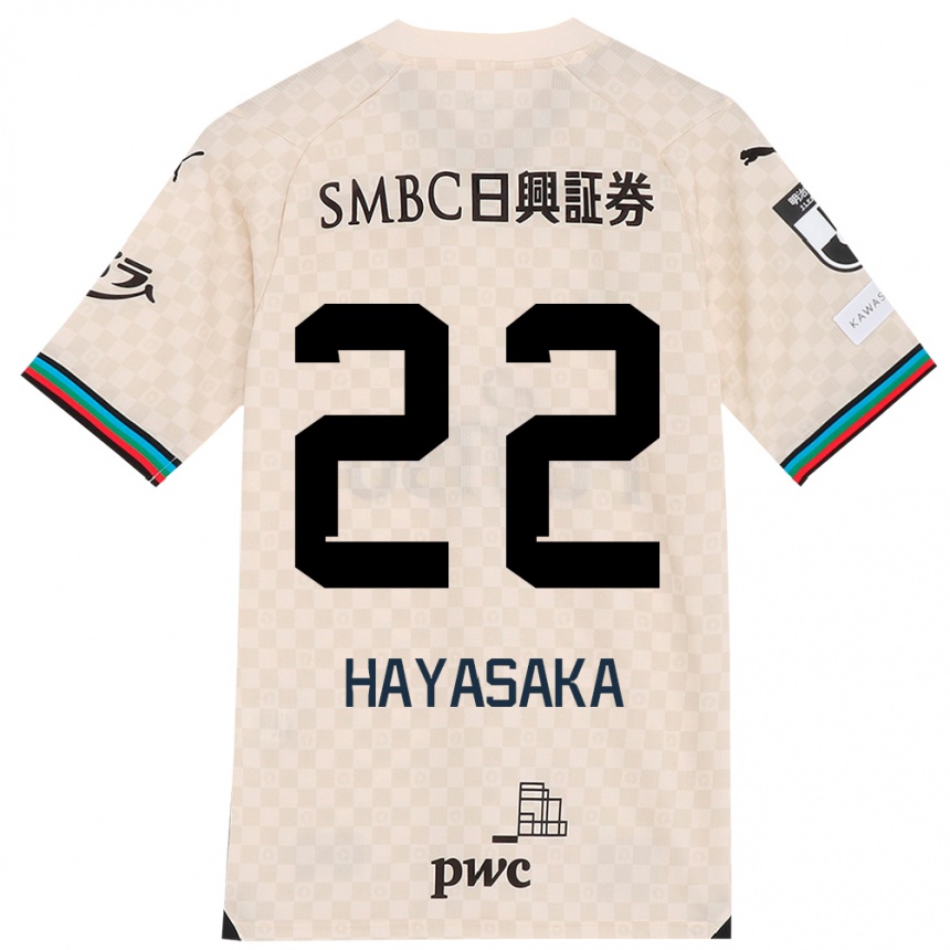 Hombre Fútbol Camiseta Yuki Hayasaka #22 Blanco Gris 2ª Equipación 2024/25 Perú