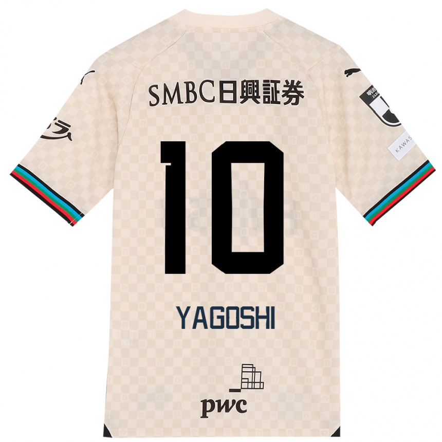 Hombre Fútbol Camiseta Mikito Yagoshi #10 Blanco Gris 2ª Equipación 2024/25 Perú