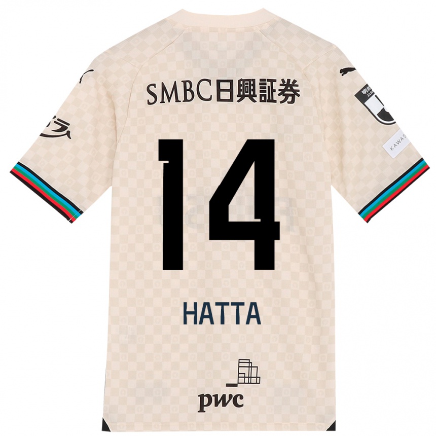 Hombre Fútbol Camiseta Shuto Hatta #14 Blanco Gris 2ª Equipación 2024/25 Perú