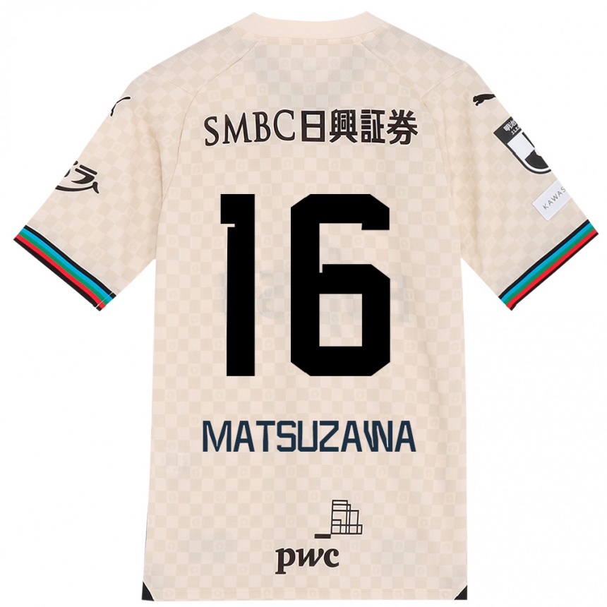 Hombre Fútbol Camiseta Naoto Matsuzawa #16 Blanco Gris 2ª Equipación 2024/25 Perú