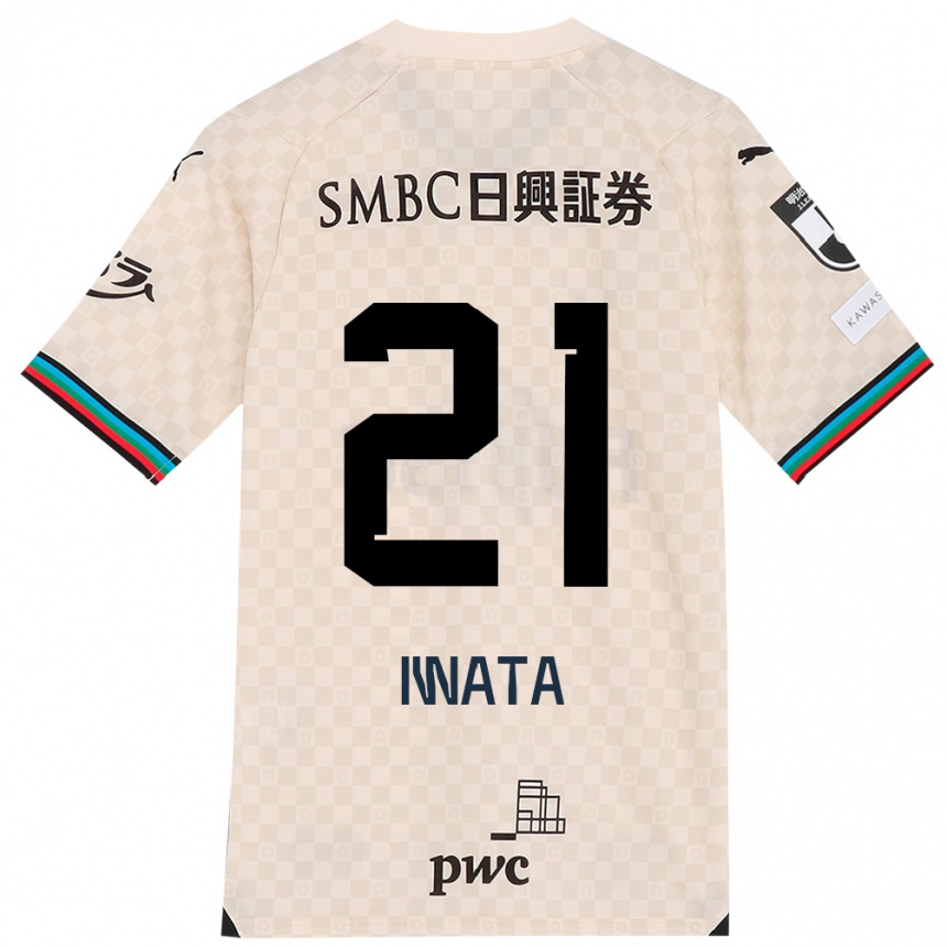 Hombre Fútbol Camiseta Kantaro Iwata #21 Blanco Gris 2ª Equipación 2024/25 Perú