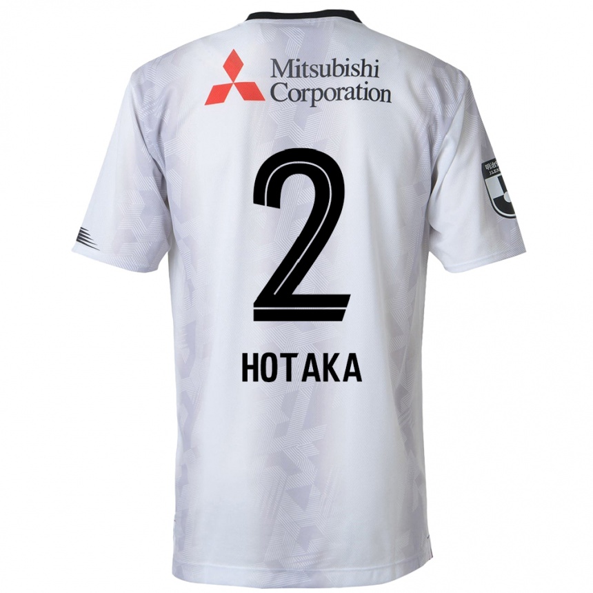 Hombre Fútbol Camiseta Hotaka Nakamura #2 Blanco Negro 2ª Equipación 2024/25 Perú