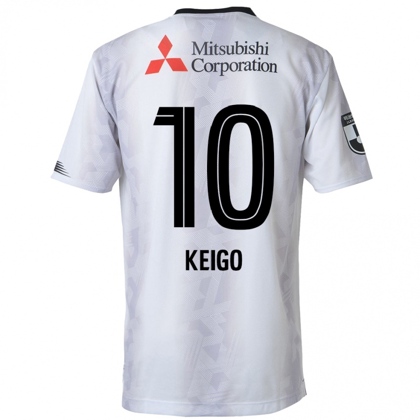 Hombre Fútbol Camiseta Keigo Higashi #10 Blanco Negro 2ª Equipación 2024/25 Perú