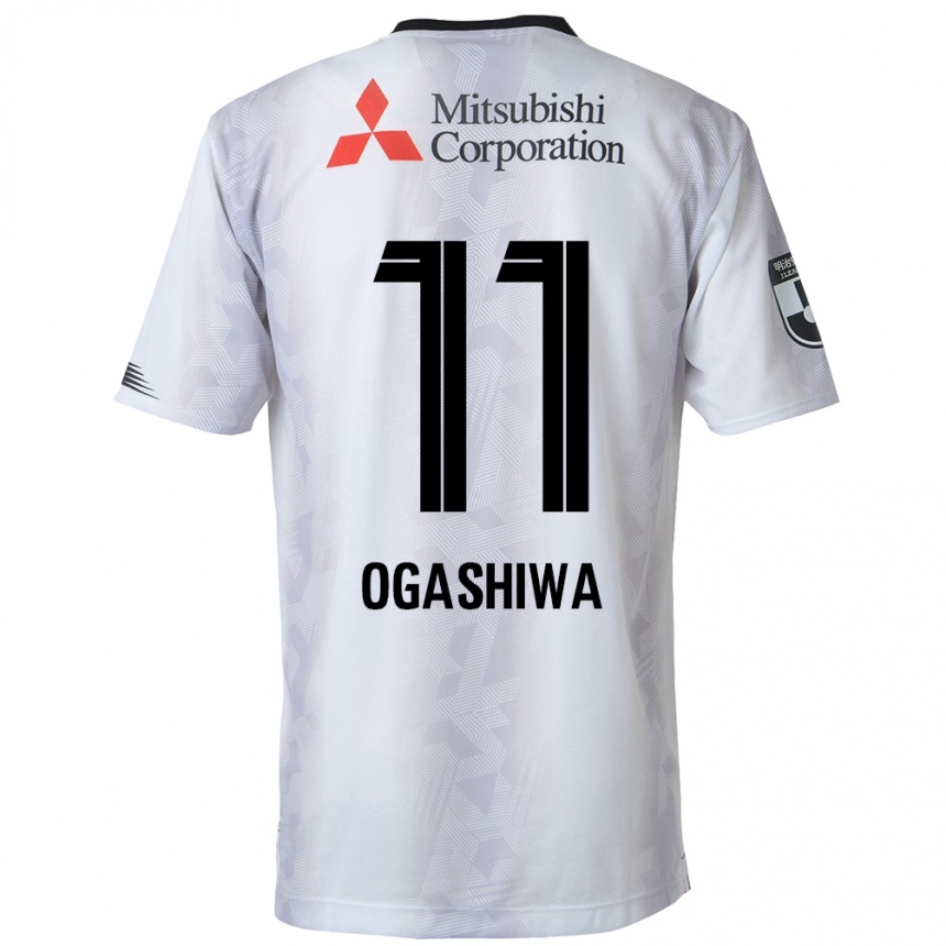 Hombre Fútbol Camiseta Tsuyoshi Ogashiwa #11 Blanco Negro 2ª Equipación 2024/25 Perú