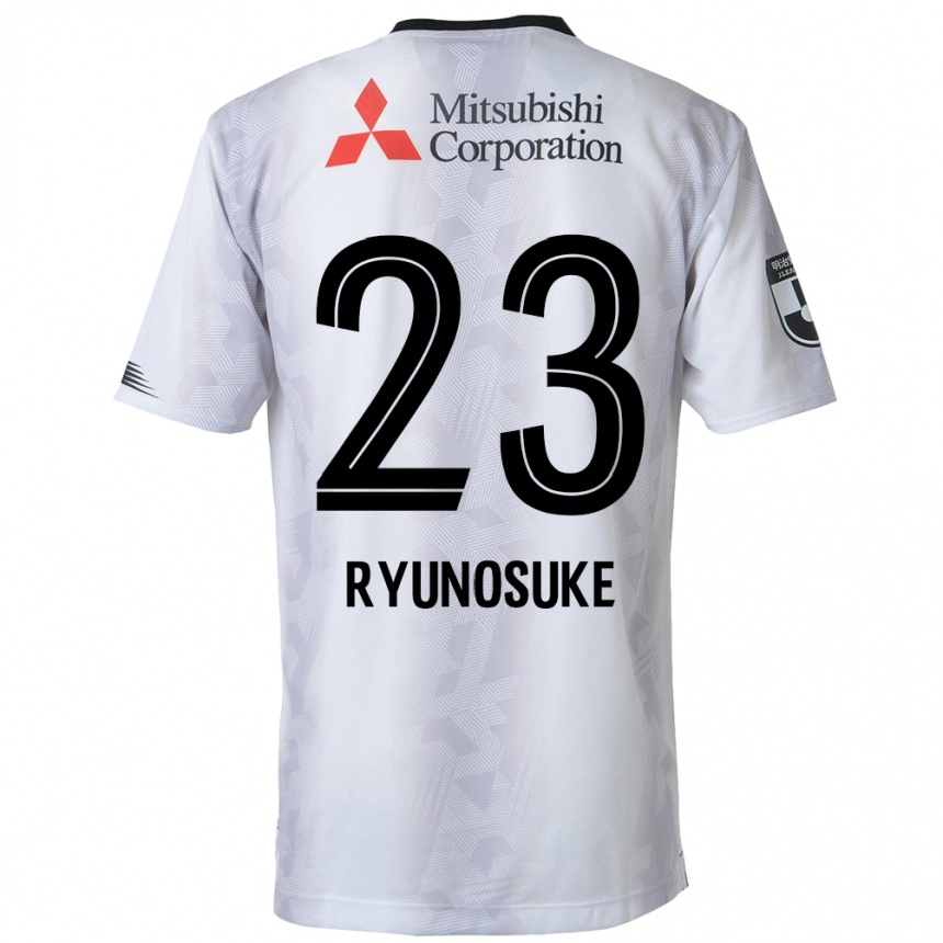 Hombre Fútbol Camiseta Ryunosuke Sato #23 Blanco Negro 2ª Equipación 2024/25 Perú