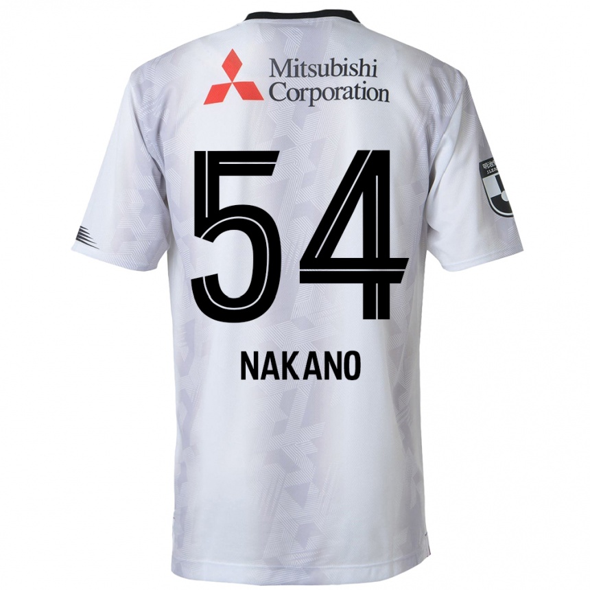 Hombre Fútbol Camiseta Yui Nakano #54 Blanco Negro 2ª Equipación 2024/25 Perú